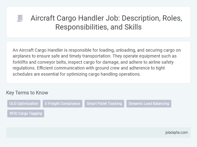 Aircraft Cargo Handler Job: Description, Roles, Responsibilities, and Skills