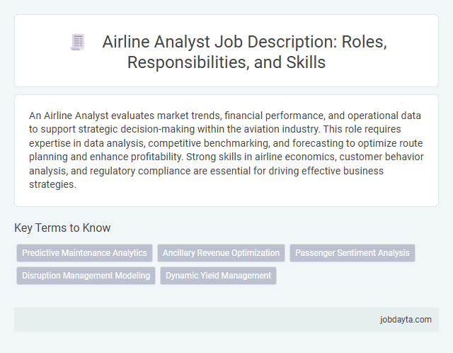 Airline Analyst Job Description: Roles, Responsibilities, and Skills