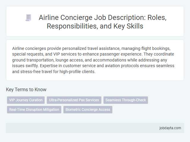 Airline Concierge Job Description: Roles, Responsibilities, and Key Skills