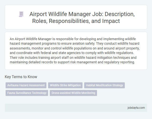 Airport Wildlife Manager Job: Description, Roles, Responsibilities, and Impact