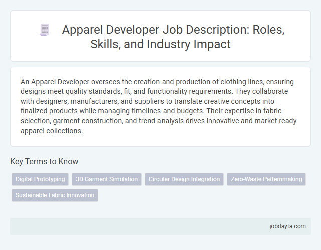 Apparel Developer Job Description: Roles, Skills, and Industry Impact