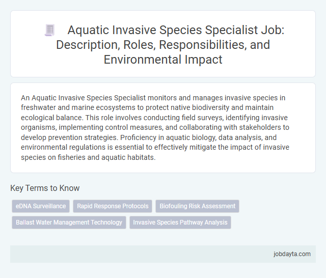 Aquatic Invasive Species Specialist Job: Description, Roles, Responsibilities, and Environmental Impact