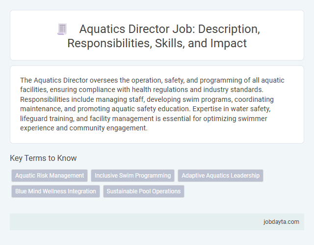 Aquatics Director Job: Description, Responsibilities, Skills, and Impact
