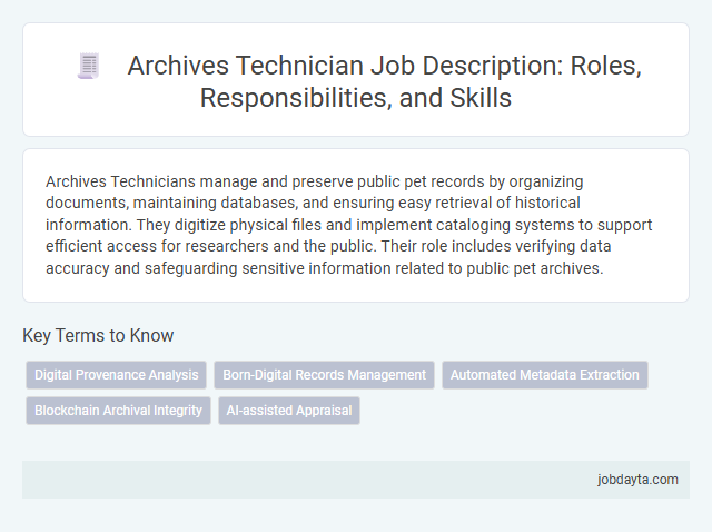 Archives Technician Job Description: Roles, Responsibilities, and Skills