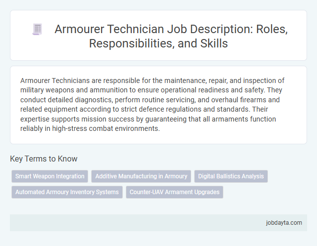 Armourer Technician Job Description: Roles, Responsibilities, and Skills