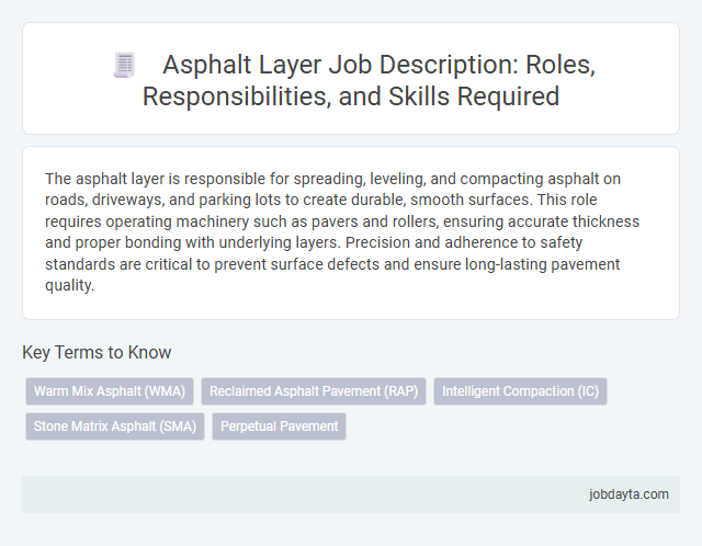 Asphalt Layer Job Description: Roles, Responsibilities, and Skills Required