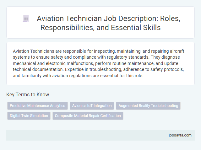 Aviation Technician Job Description: Roles, Responsibilities, and Essential Skills