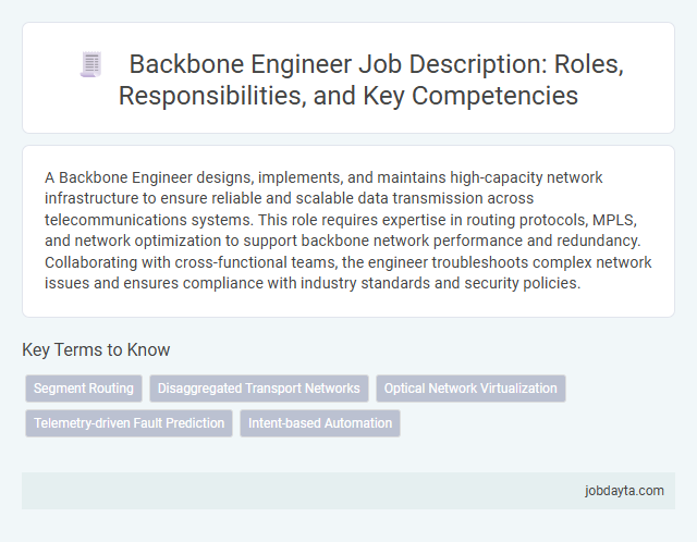Backbone Engineer Job Description: Roles, Responsibilities, and Key Competencies