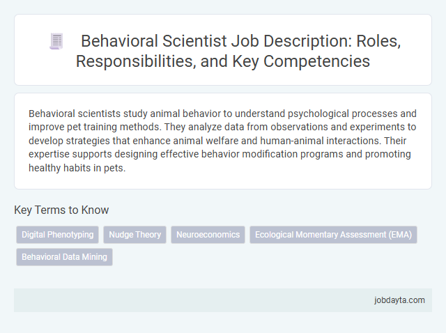 Behavioral Scientist Job Description: Roles, Responsibilities, and Key Competencies