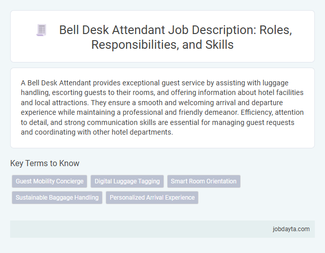 Bell Desk Attendant Job Description: Roles, Responsibilities, and Skills
