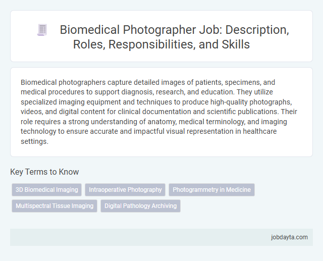 Biomedical Photographer Job: Description, Roles, Responsibilities, and Skills