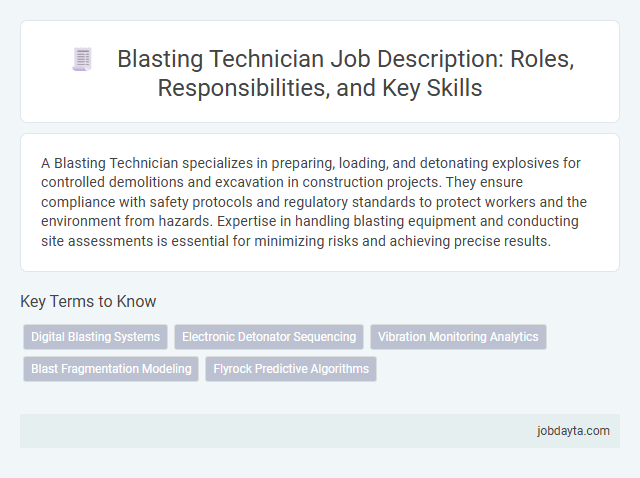 Blasting Technician Job Description: Roles, Responsibilities, and Key Skills