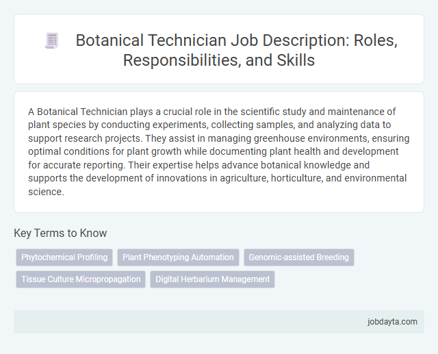 Botanical Technician Job Description: Roles, Responsibilities, and Skills