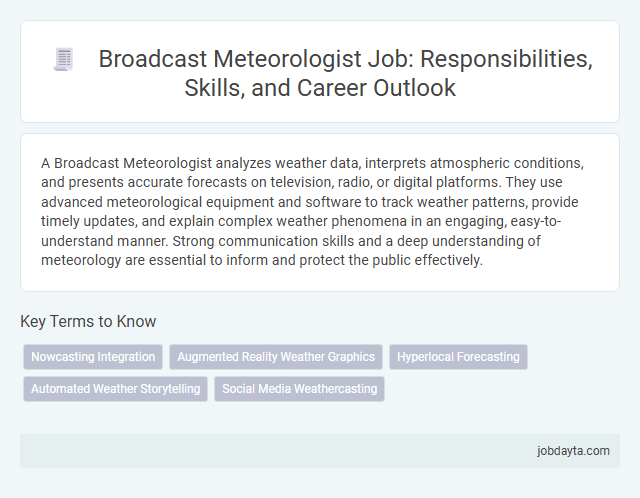 Broadcast Meteorologist Job: Responsibilities, Skills, and Career Outlook