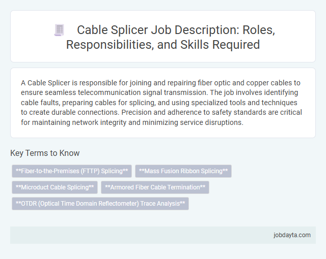 Cable Splicer Job Description: Roles, Responsibilities, and Skills Required