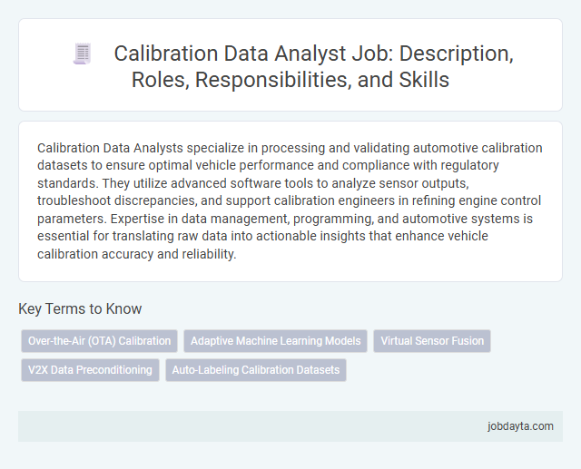 Calibration Data Analyst Job: Description, Roles, Responsibilities, and Skills