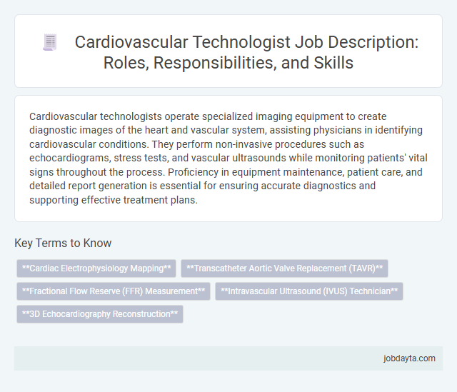 Cardiovascular Technologist Job Description: Roles, Responsibilities, and Skills