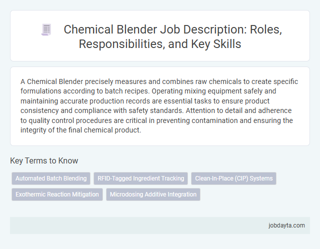 Chemical Blender Job Description: Roles, Responsibilities, and Key Skills