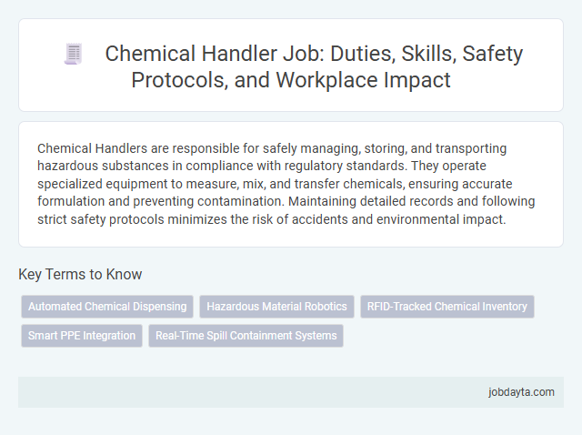 Chemical Handler Job: Duties, Skills, Safety Protocols, and Workplace Impact