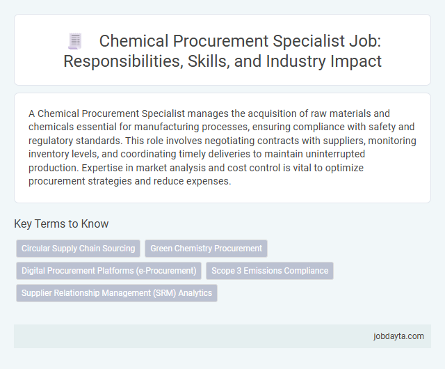 Chemical Procurement Specialist Job: Responsibilities, Skills, and Industry Impact