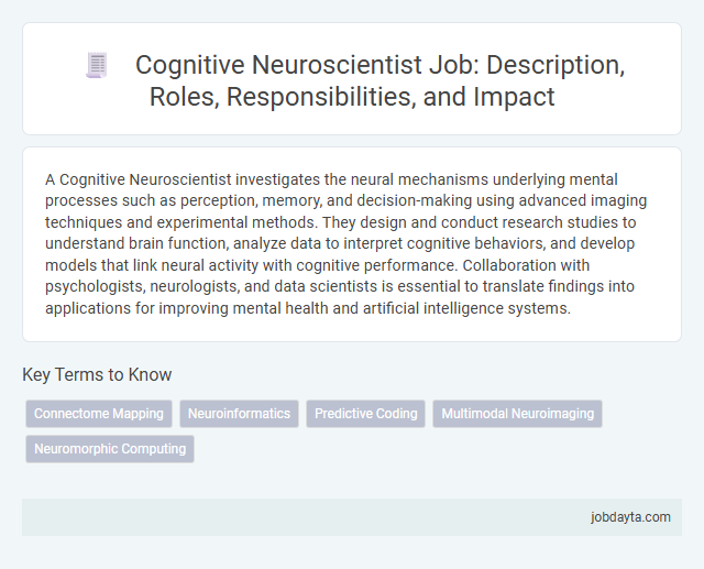 Cognitive Neuroscientist Job: Description, Roles, Responsibilities, and Impact