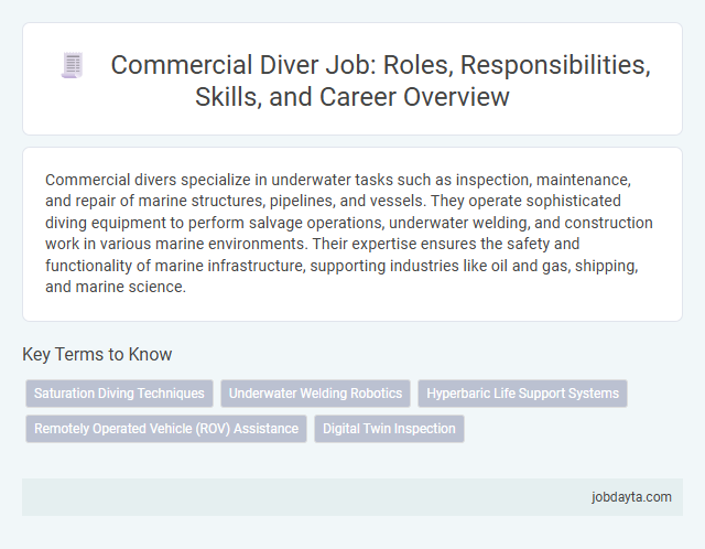 Commercial Diver Job: Roles, Responsibilities, Skills, and Career Overview