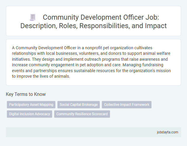 Community Development Officer Job: Description, Roles, Responsibilities, and Impact