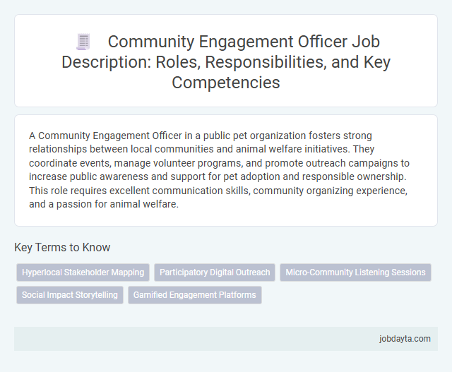 Community Engagement Officer Job Description: Roles, Responsibilities, and Key Competencies