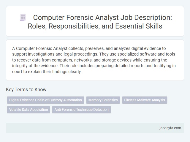 Computer Forensic Analyst Job Description: Roles, Responsibilities, and Essential Skills
