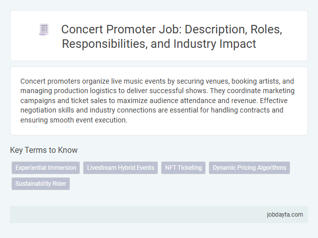 Concert Promoter Job: Description, Roles, Responsibilities, and Industry Impact