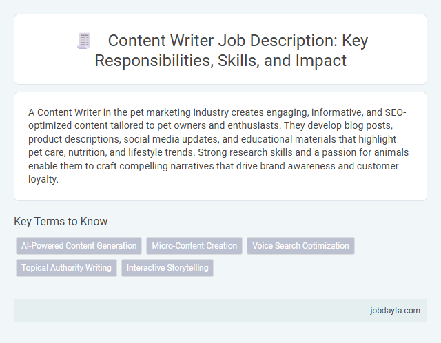 Content Writer Job Description: Key Responsibilities, Skills, and Impact