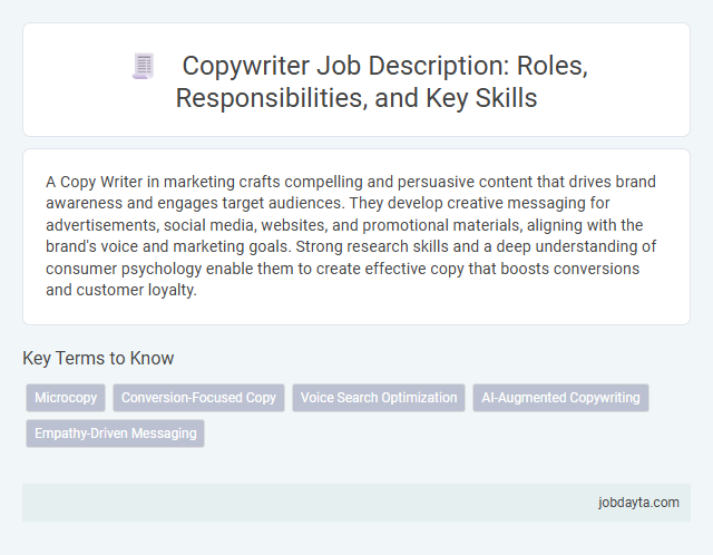 Copywriter Job Description: Roles, Responsibilities, and Key Skills