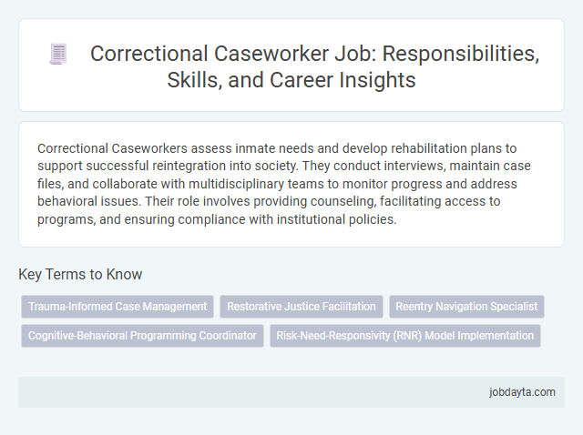 Correctional Caseworker Job: Responsibilities, Skills, and Career Insights