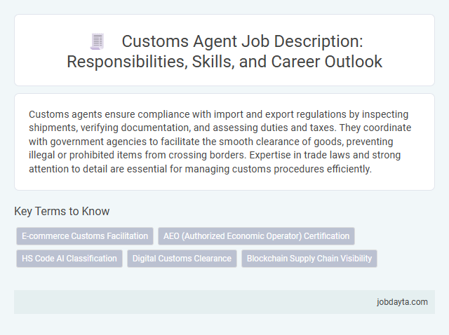 Customs Agent Job Description: Responsibilities, Skills, and Career Outlook