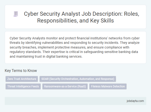 Cyber Security Analyst Job Description: Roles, Responsibilities, and Key Skills