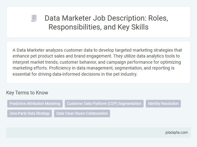 Data Marketer Job Description: Roles, Responsibilities, and Key Skills