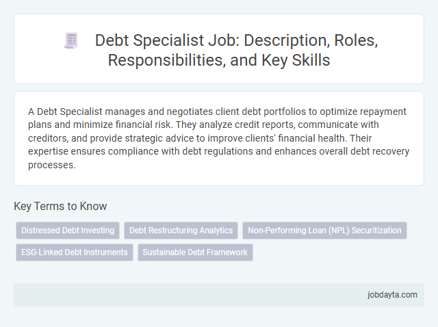 Debt Specialist Job: Description, Roles, Responsibilities, and Key Skills