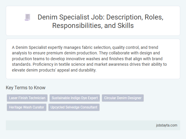 Denim Specialist Job: Description, Roles, Responsibilities, and Skills