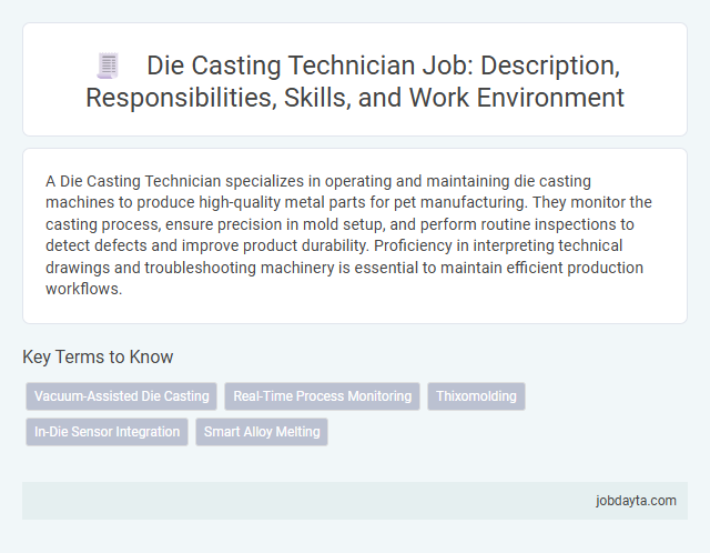 Die Casting Technician Job: Description, Responsibilities, Skills, and Work Environment