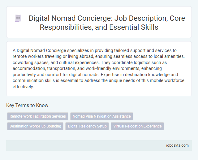 Digital Nomad Concierge: Job Description, Core Responsibilities, and Essential Skills