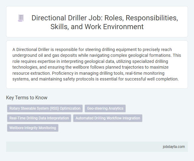 Directional Driller Job: Roles, Responsibilities, Skills, and Work Environment