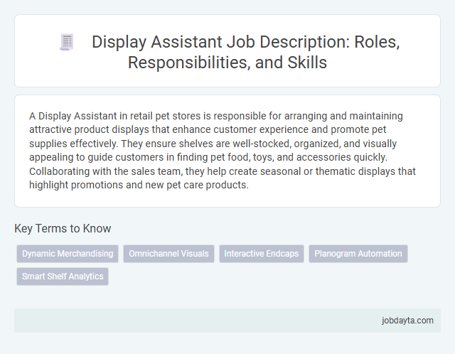 Display Assistant Job Description: Roles, Responsibilities, and Skills