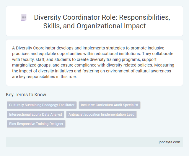 Diversity Coordinator Role: Responsibilities, Skills, and Organizational Impact