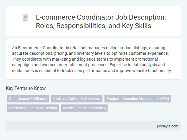 E-commerce Coordinator Job Description: Roles, Responsibilities, and Key Skills
