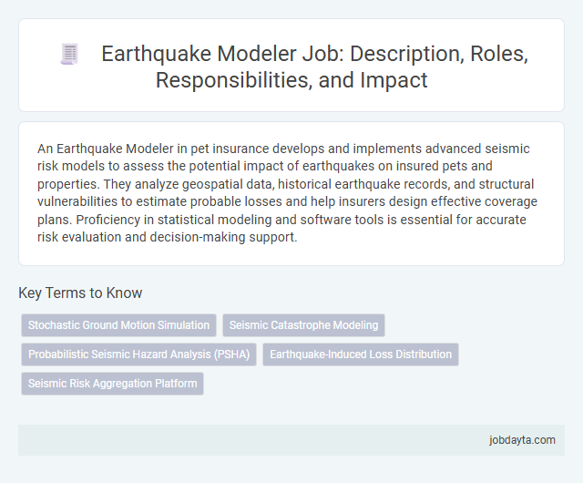 Earthquake Modeler Job: Description, Roles, Responsibilities, and Impact