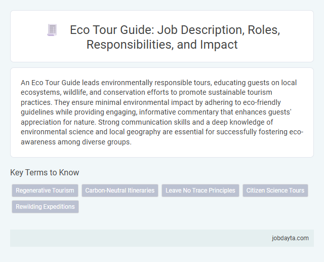 Eco Tour Guide: Job Description, Roles, Responsibilities, and Impact