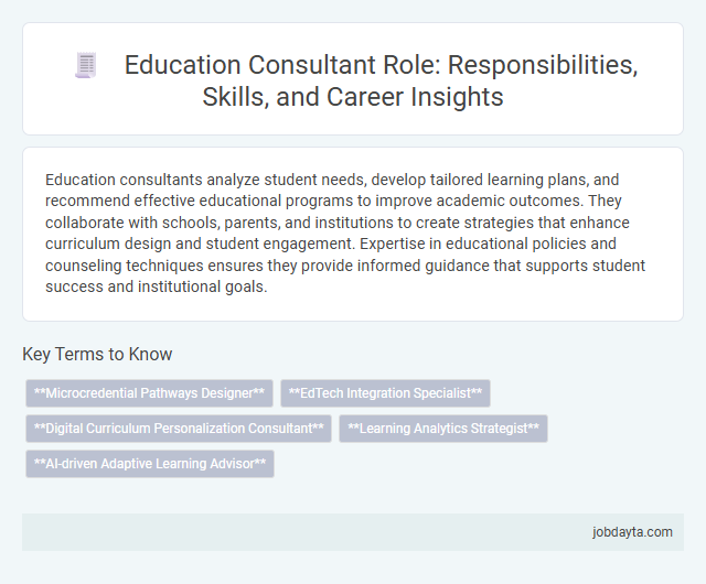 Education Consultant Role: Responsibilities, Skills, and Career Insights