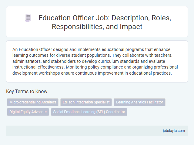 Education Officer Job: Description, Roles, Responsibilities, and Impact