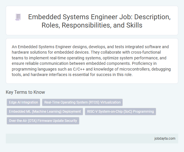 Embedded Systems Engineer Job: Description, Roles, Responsibilities, and Skills