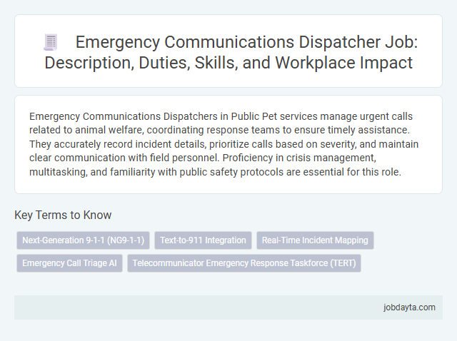 Emergency Communications Dispatcher Job: Description, Duties, Skills, and Workplace Impact